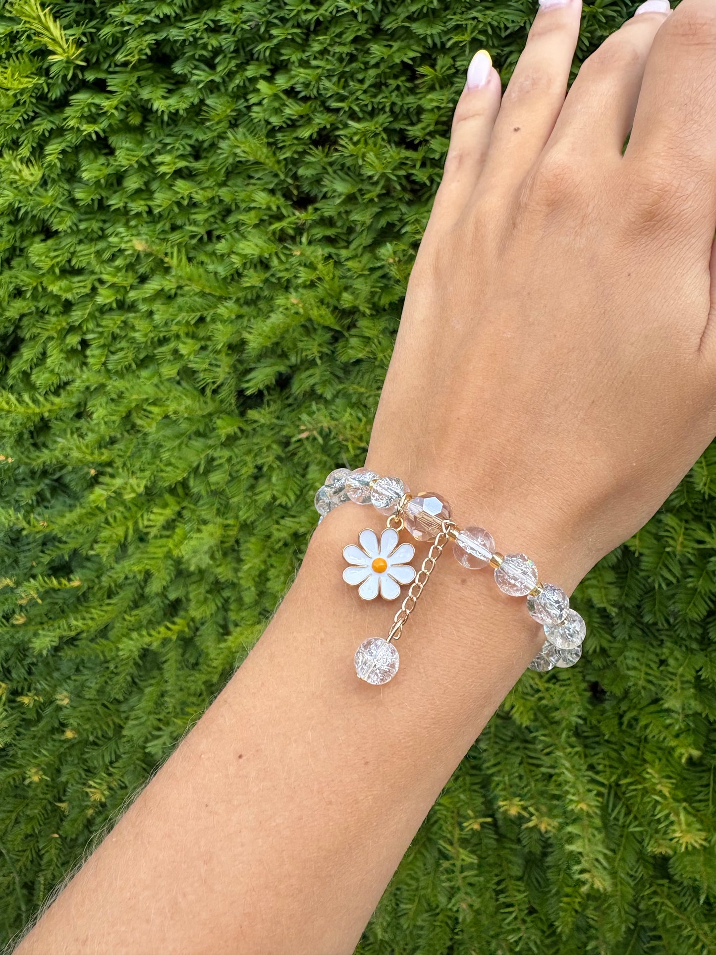 Bracelet Marguerite Blanc
