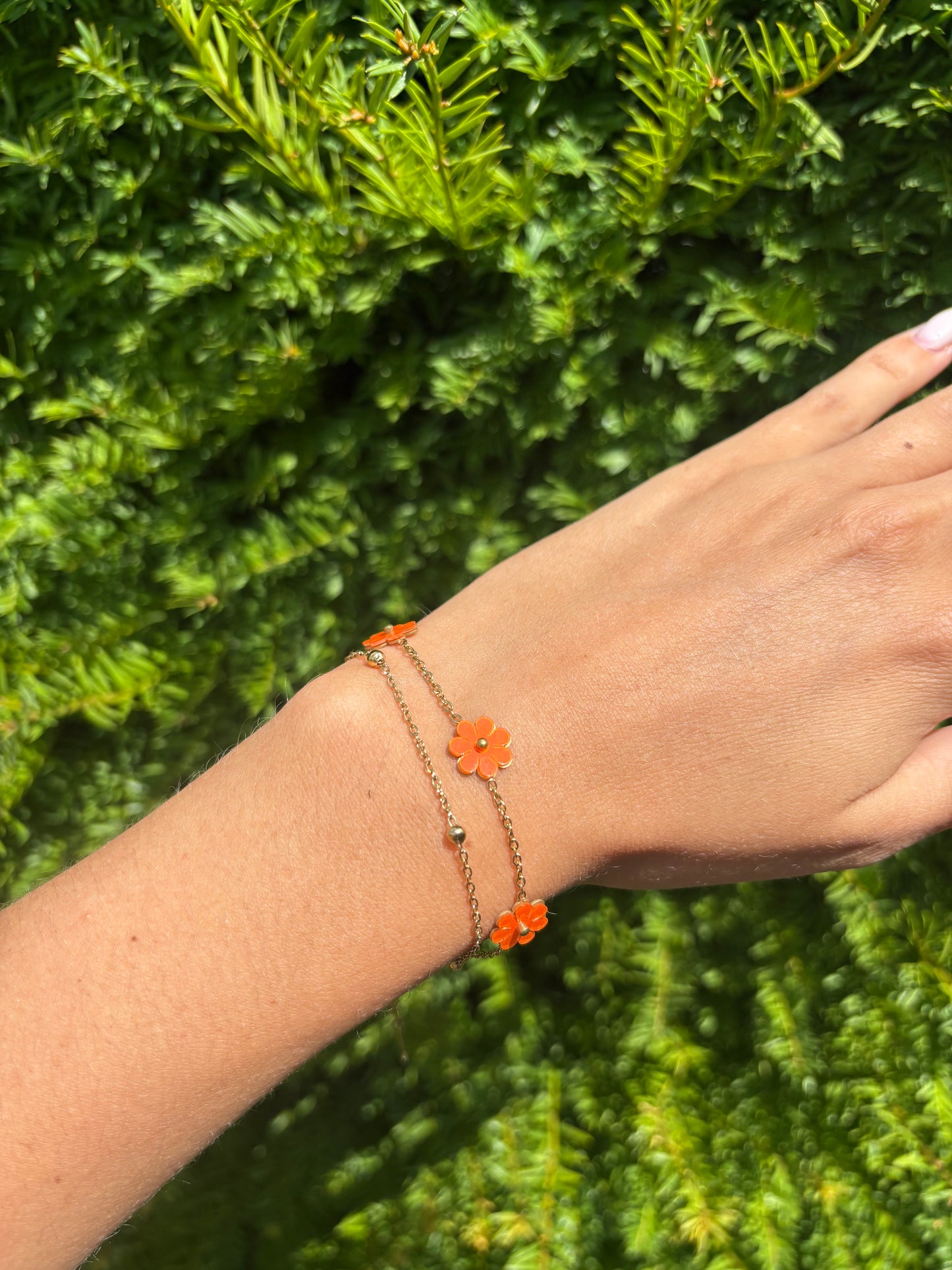 Bracelet Fleur orange