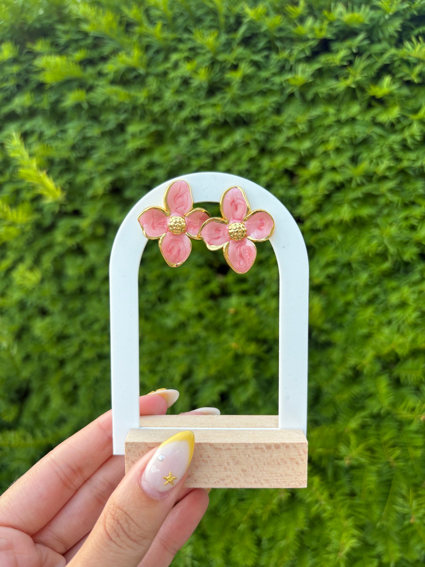 Boucles d’oreilles Livia rose foncée