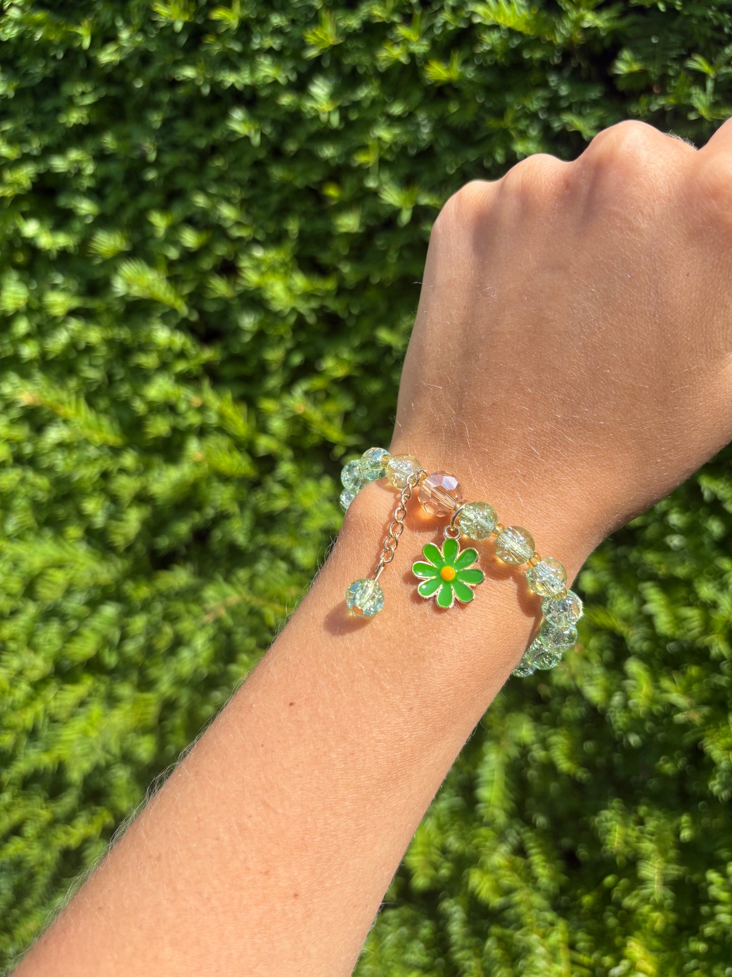 Bracelet Marguerite vert