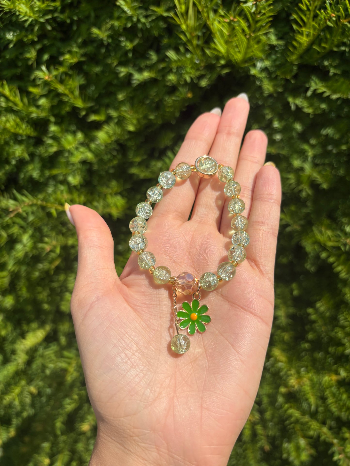 Bracelet Marguerite vert