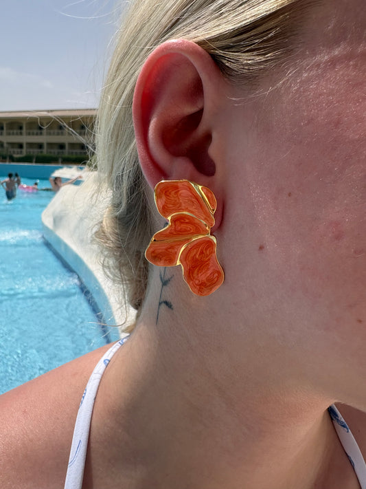 Boucles d’oreilles Amandine orange
