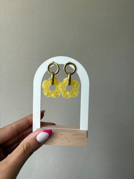 💞Boucles d’oreilles Fleura Jaune💫