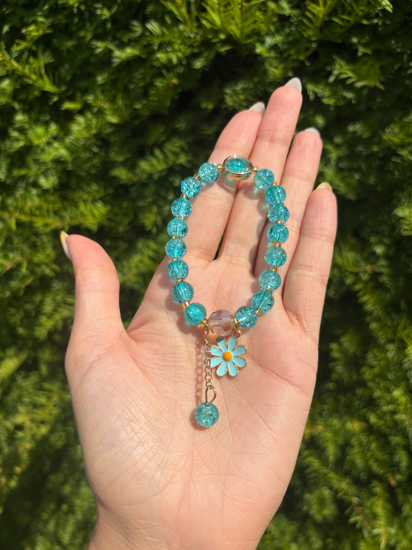 Bracelet Marguerite bleu