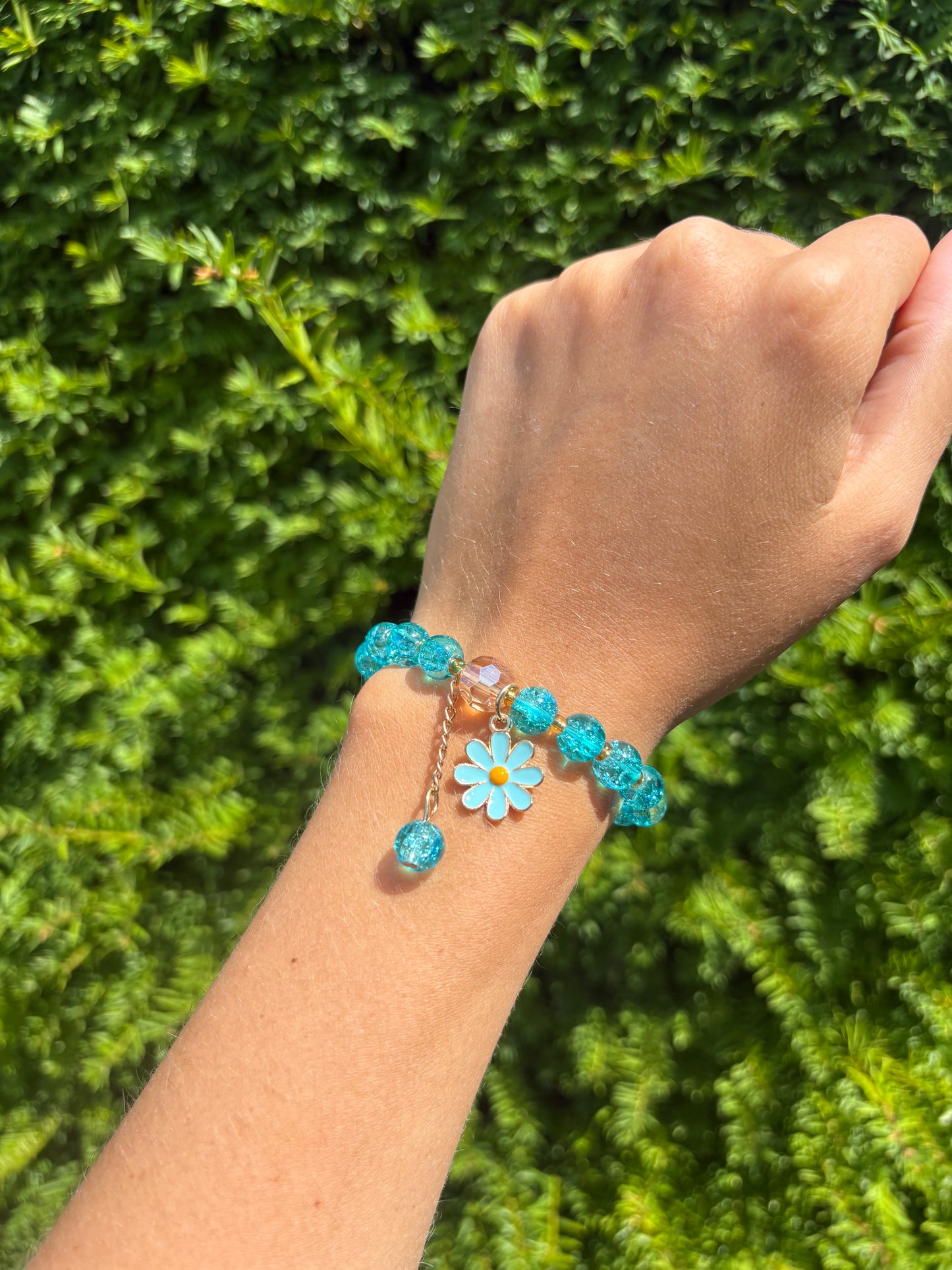 Bracelet Marguerite bleu